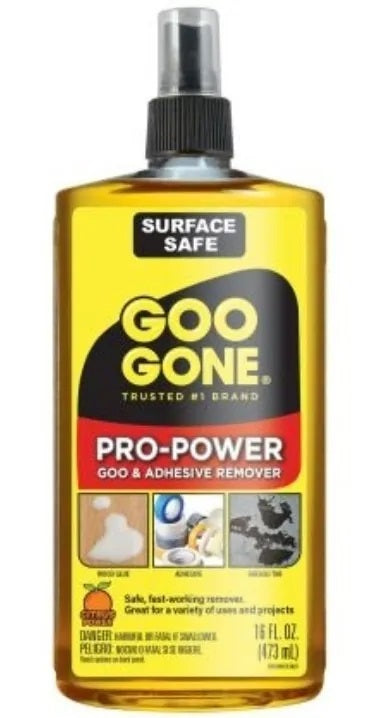 Goo Gone Pro-Power líquido con atomizador de 473 ml, removedor de manchas pegajosas y difíciles como adhesivos, grasa, pintura fresca, savia y más. Ideal para proyectos de limpieza en superficies duras, alfombra, vestimenta y herramientas. Goo Gone Pro-Power líquido con atomizador de 473 ml, removedor de manchas pegajosas y difíciles como adhesivos, grasa, pintura fresca, savia y más. Ideal para proyectos de limpieza en superficies duras, alfombra, vestimenta y herramientas.